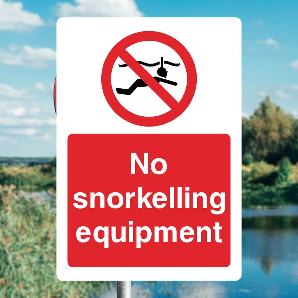 No Snorkelling Equipment Sign - The Sign Shed