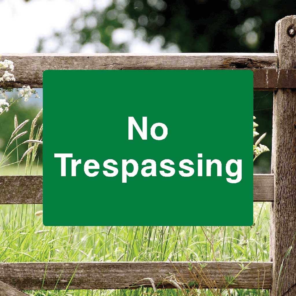 No Trespassing Full Colour Sign - The Sign Shed