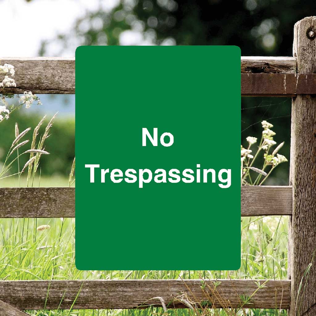 No Trespassing Full Colour Sign Portrait - The Sign Shed