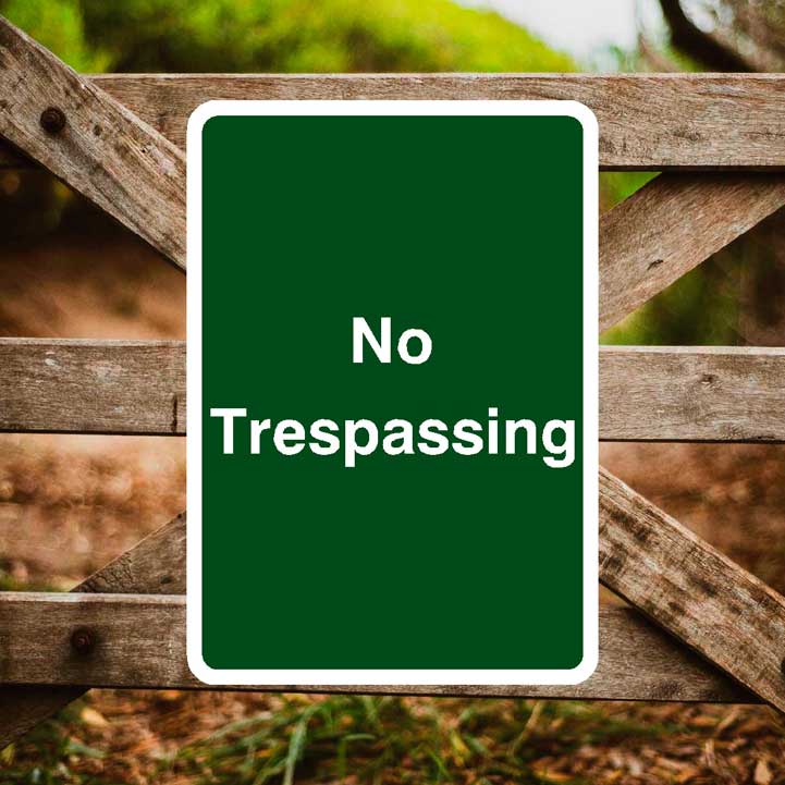 No Trespassing Sign Portrait - The Sign Shed