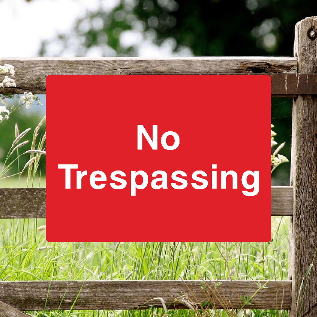 No Trespassing Sign Red