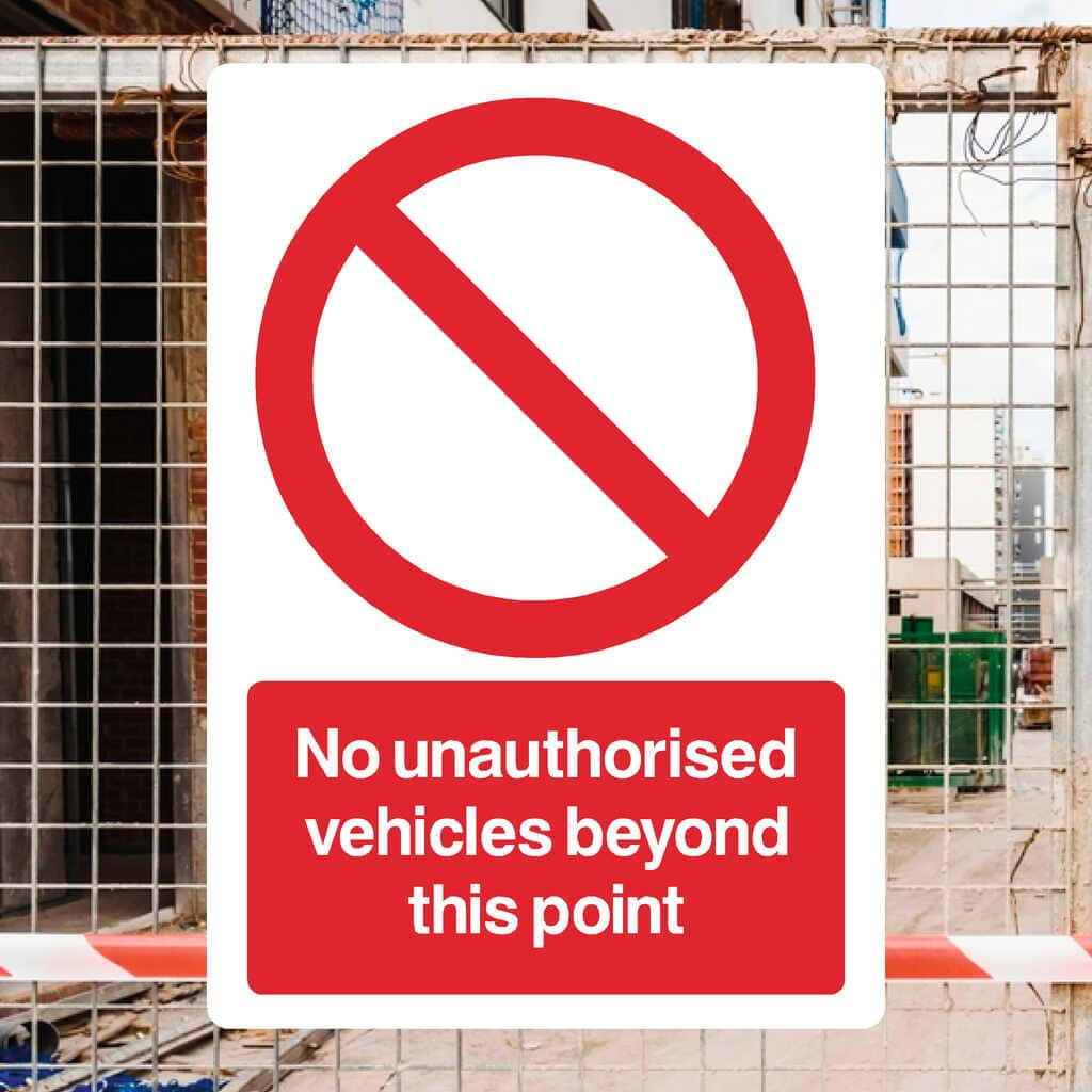 No Unauthorised Vehicles Beyond Sign - The Sign Shed