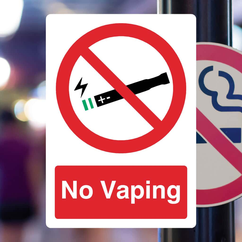 No Vaping Sign - The Sign Shed