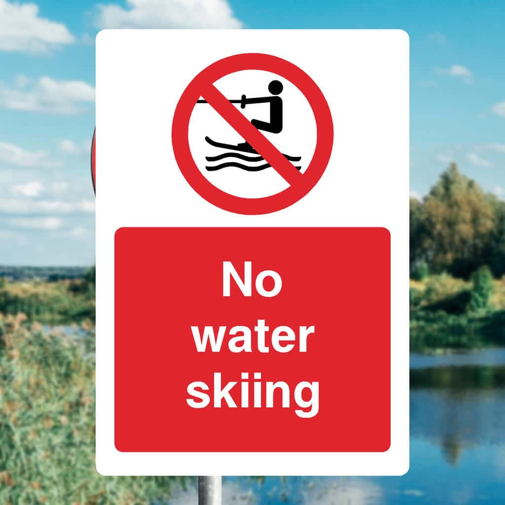 No Water Skiing Sign - The Sign Shed