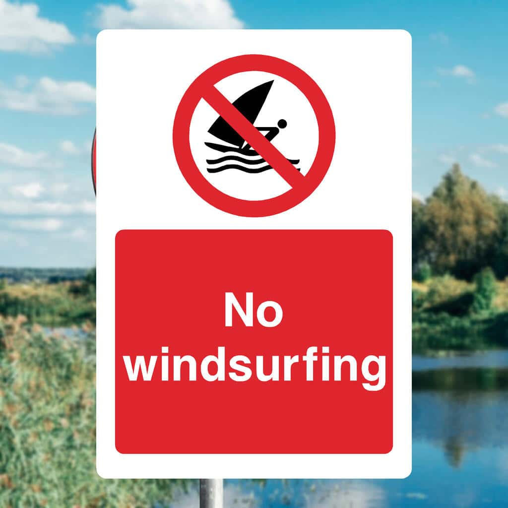 No Windsurfing Sign - The Sign Shed