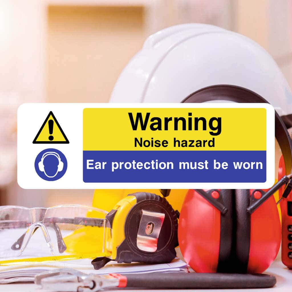 Noise Hazard Ear Protection Must Be Worn Sign - The Sign Shed