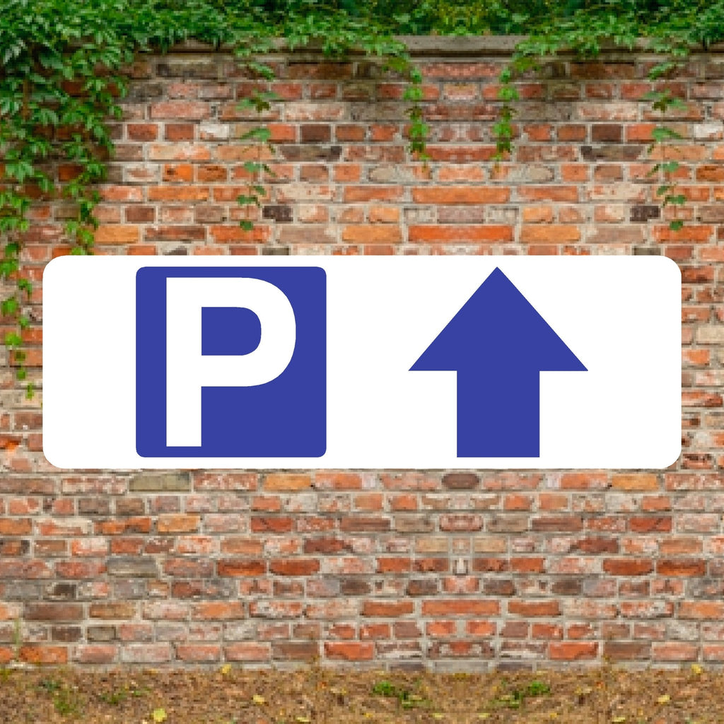 Parking P Up Arrow Landscape Sign - The Sign Shed