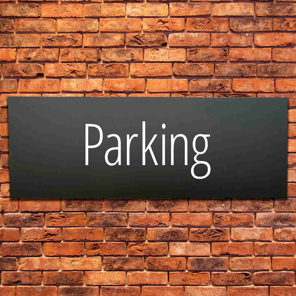 Parking Sign Midnight Black Landscape - The Sign Shed