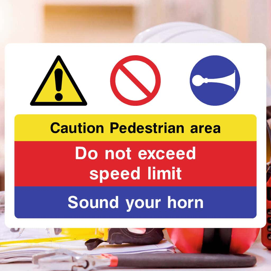 Pedestrian Area Speed Limit Sign - The Sign Shed