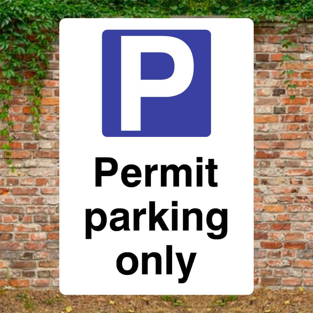 Permit Parking P Sign - The Sign Shed