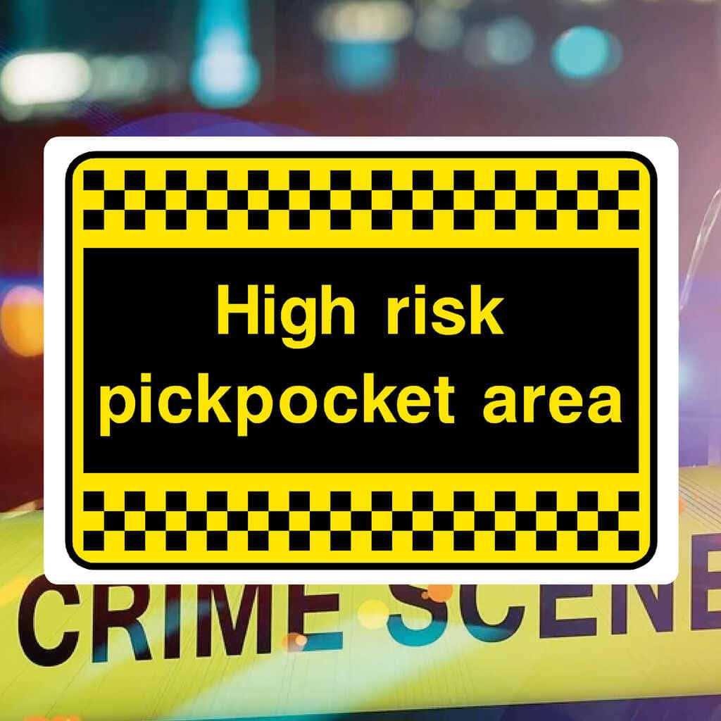 Pickpocket Area Sign - The Sign Shed