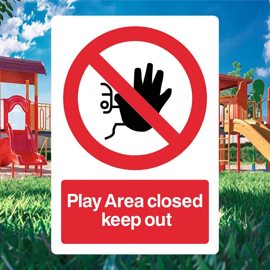 Play Area Closed Keep Out Sign - The Sign Shed