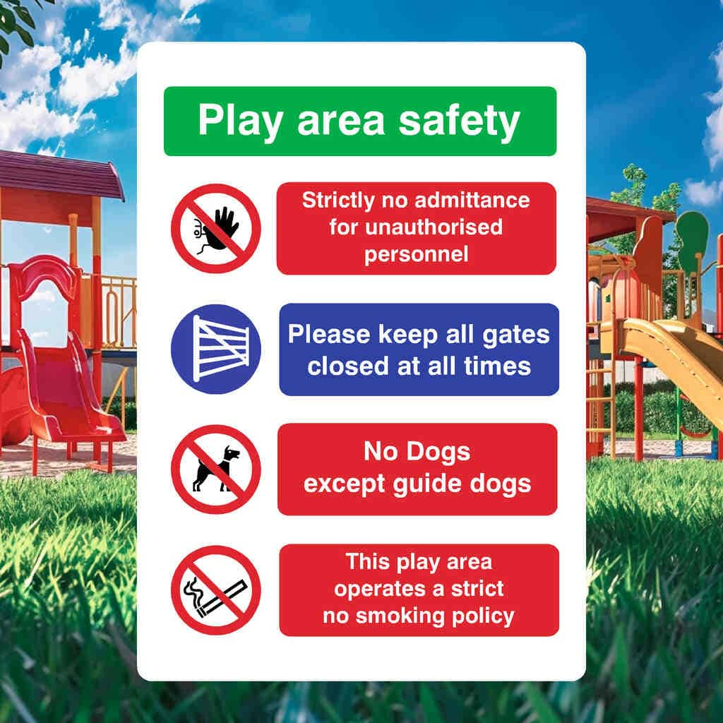 Play Area Multi Purpose Safety Sign - The Sign Shed