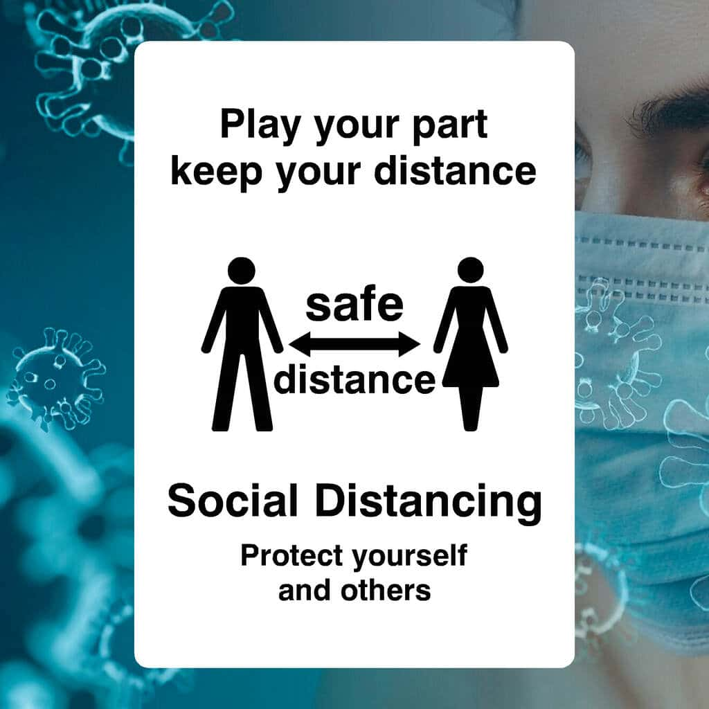 Play Your Part Keep Your Distance Social Distancing Sign - The Sign Shed