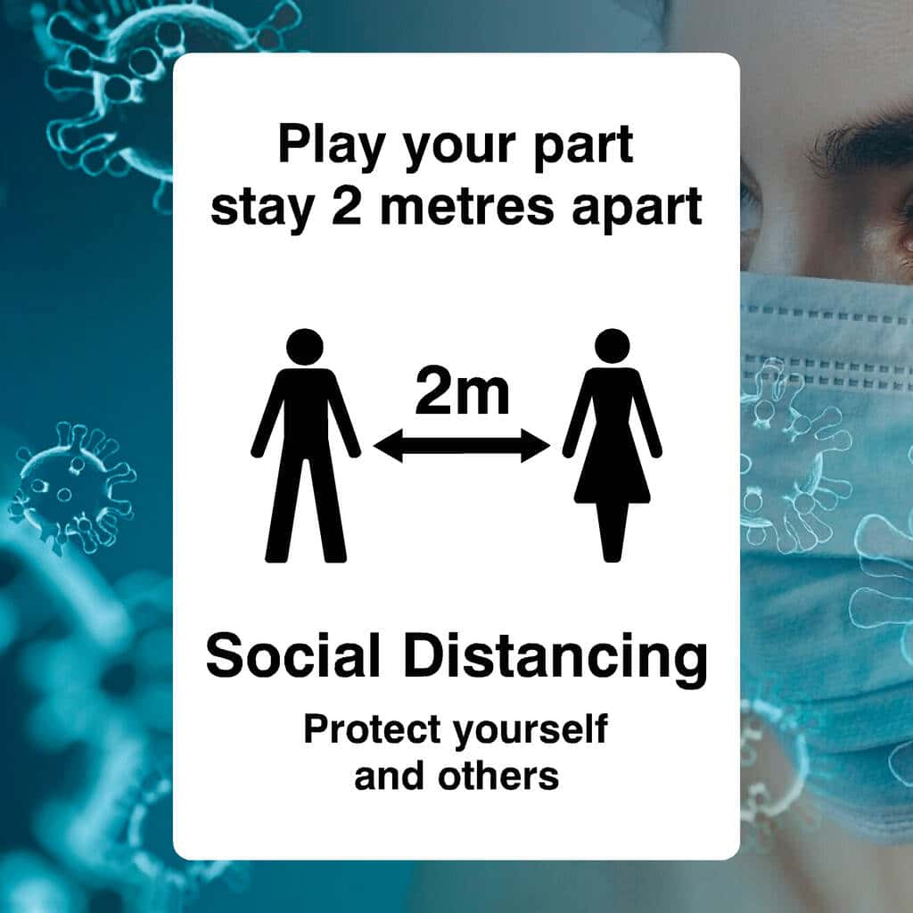 Play Your Part Stay 2 Metres Apart Social Distancing Sign - The Sign Shed