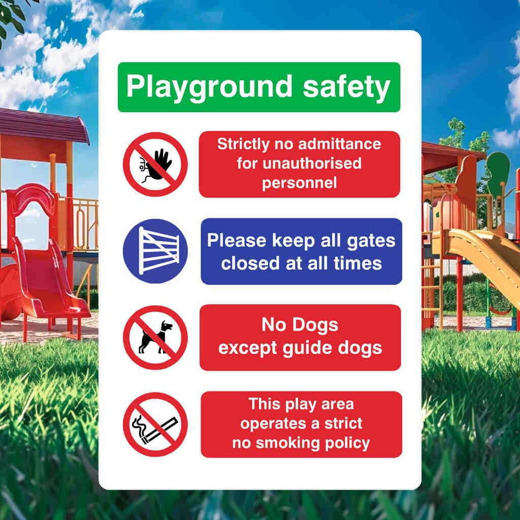 Playground Area Multi Purpose Safety Sign - The Sign Shed