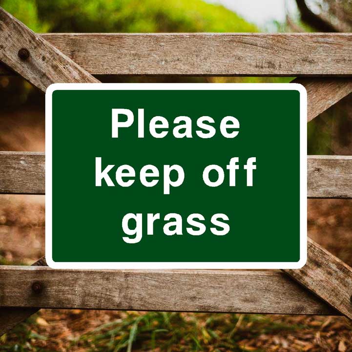 Please Keep Off Grass Sign - The Sign Shed