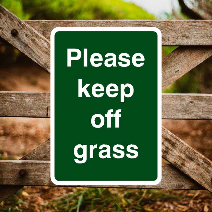 Please Keep Off Grass Sign Portrait - The Sign Shed