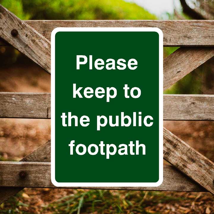 Please Keep To Public Footpath Portrait - The Sign Shed