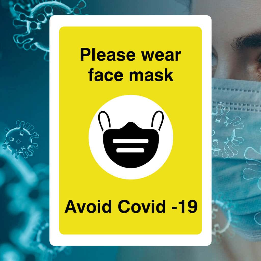 Please Wear A Face Mask Avoid Virus Sign - The Sign Shed