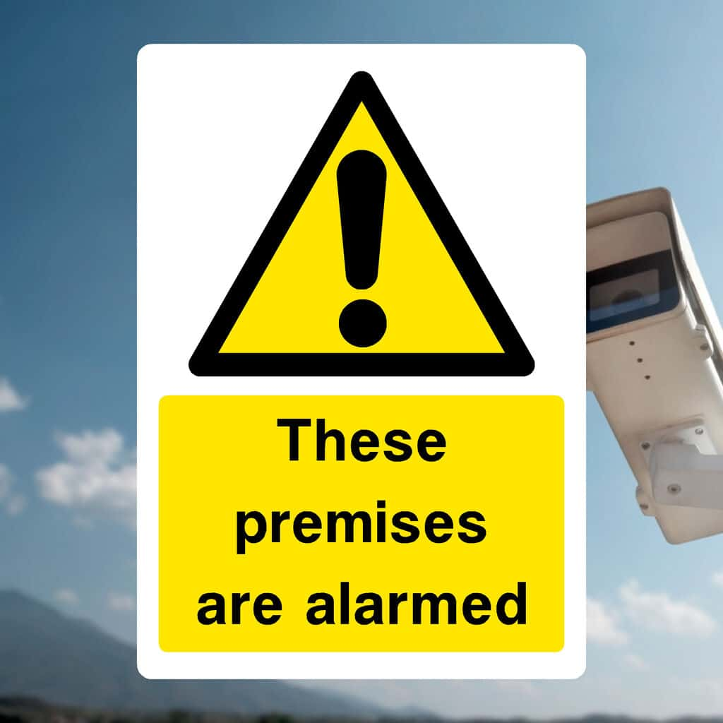 Premises Are Alarmed Sign - The Sign Shed