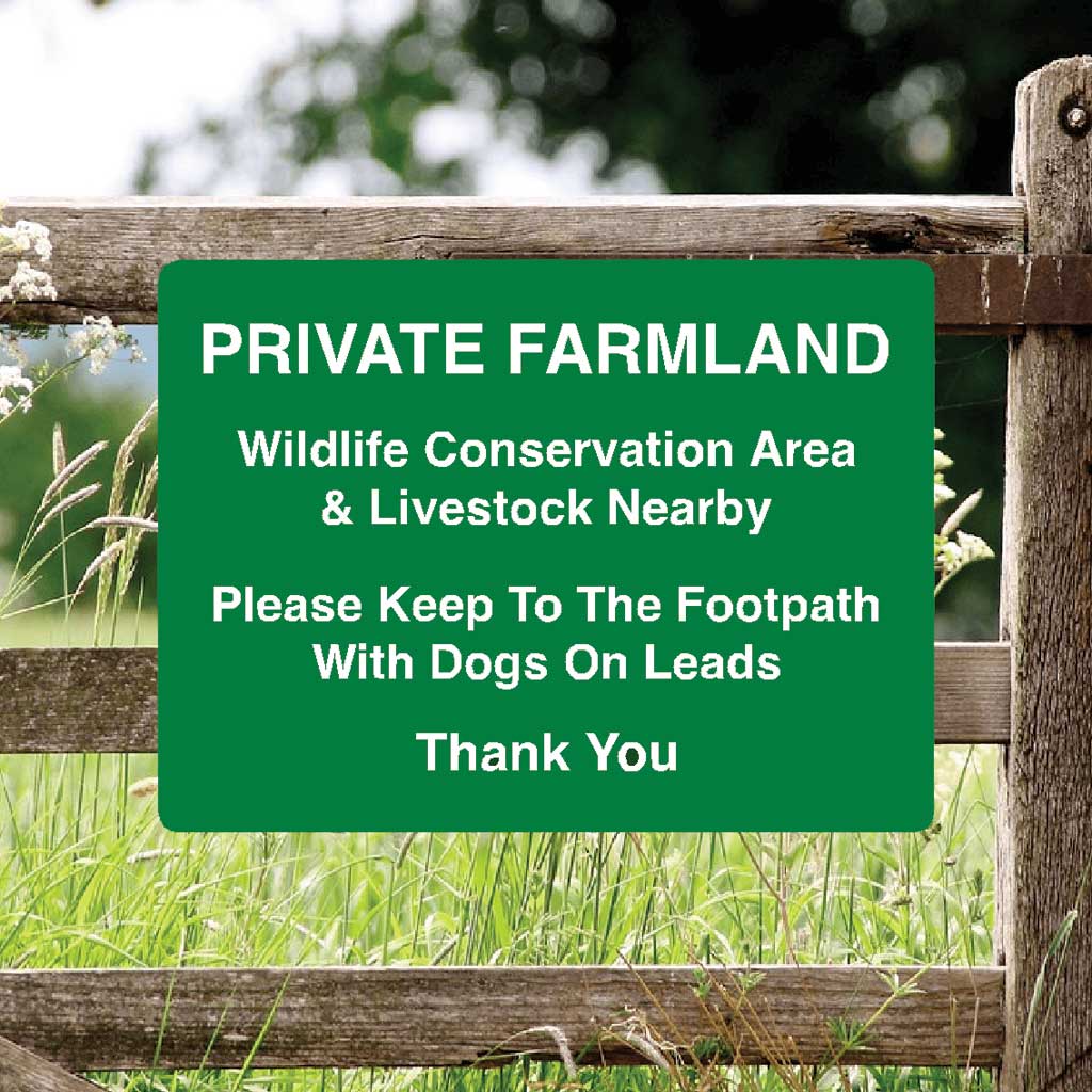 Private Farmland Full Colour Sign - The Sign Shed