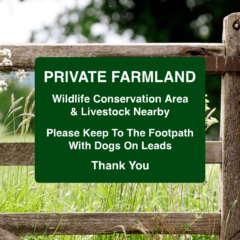 Private Farmland Sign Green 