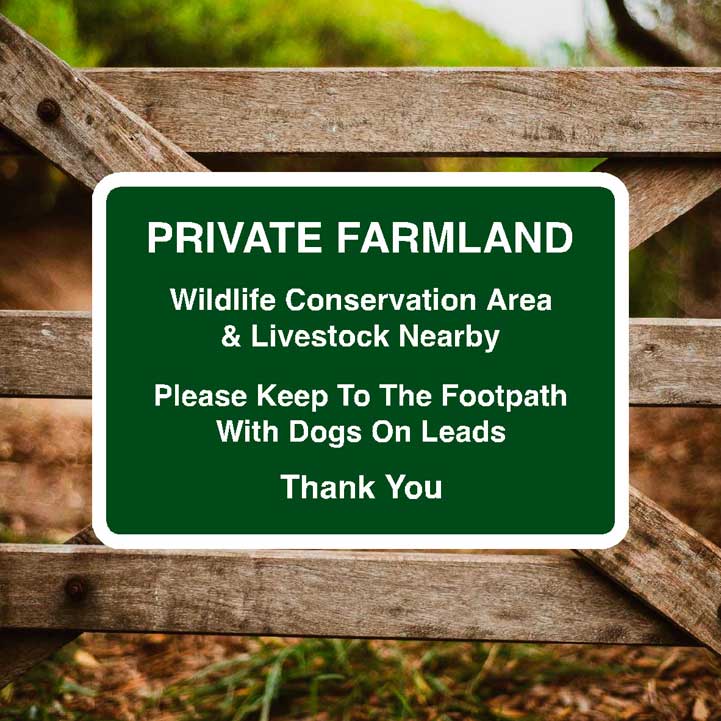 Private Farmland Wildlife Conservation Area Sign - The Sign Shed