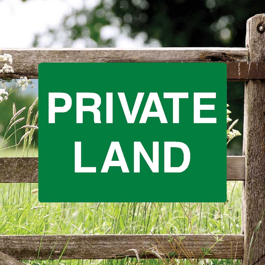 Private Land Full Colour Sign - The Sign Shed