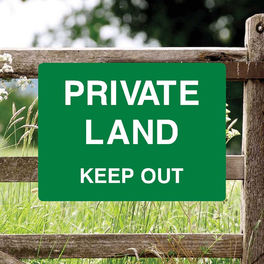 Private Land Keep Out Full Colour Sign - The Sign Shed