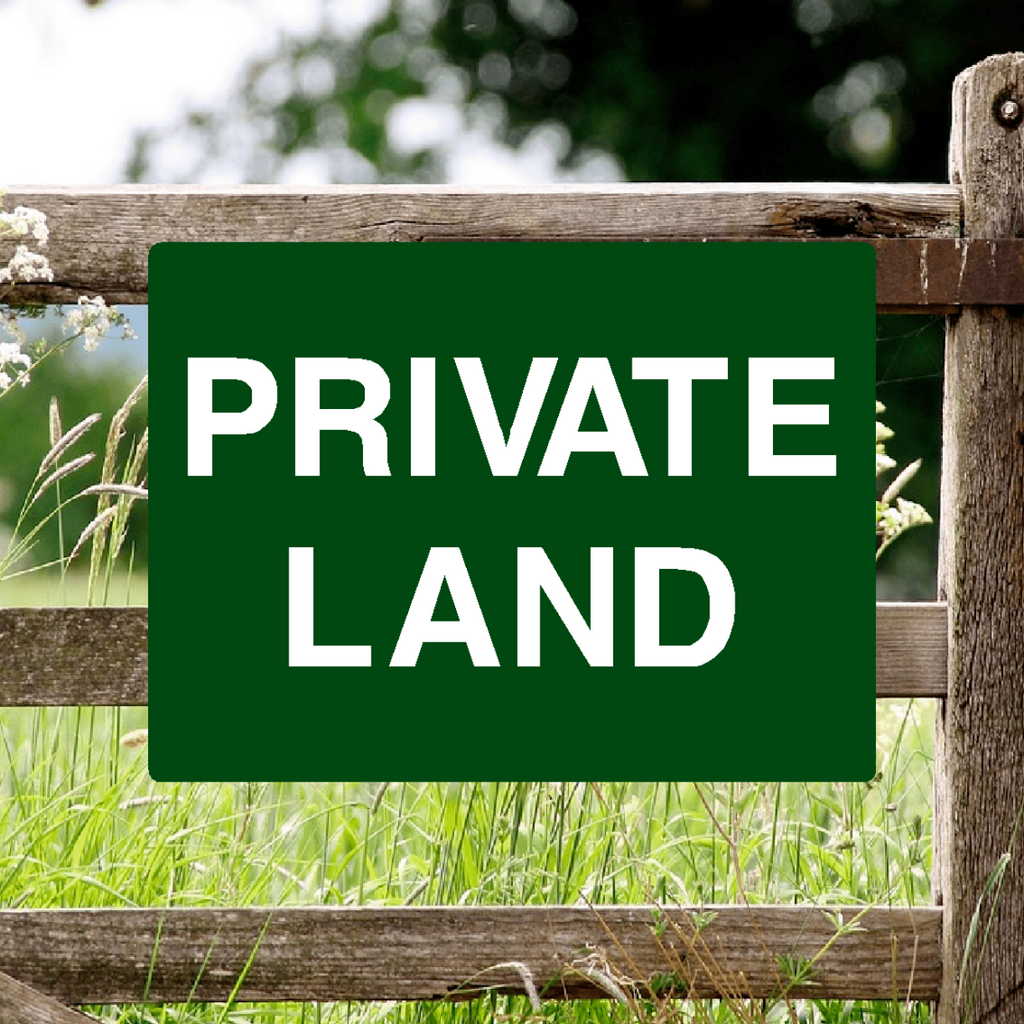 Private Land Sign Green 