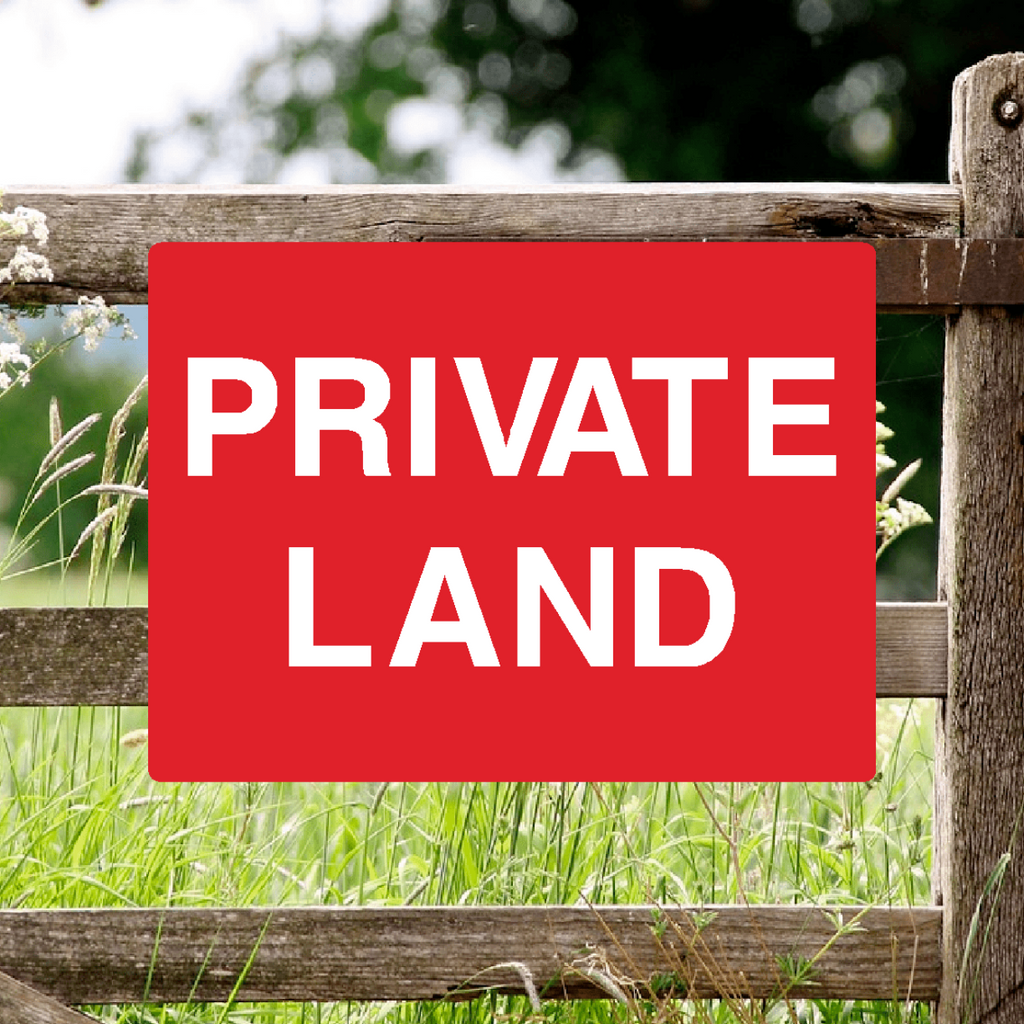 Private Land Sign Red