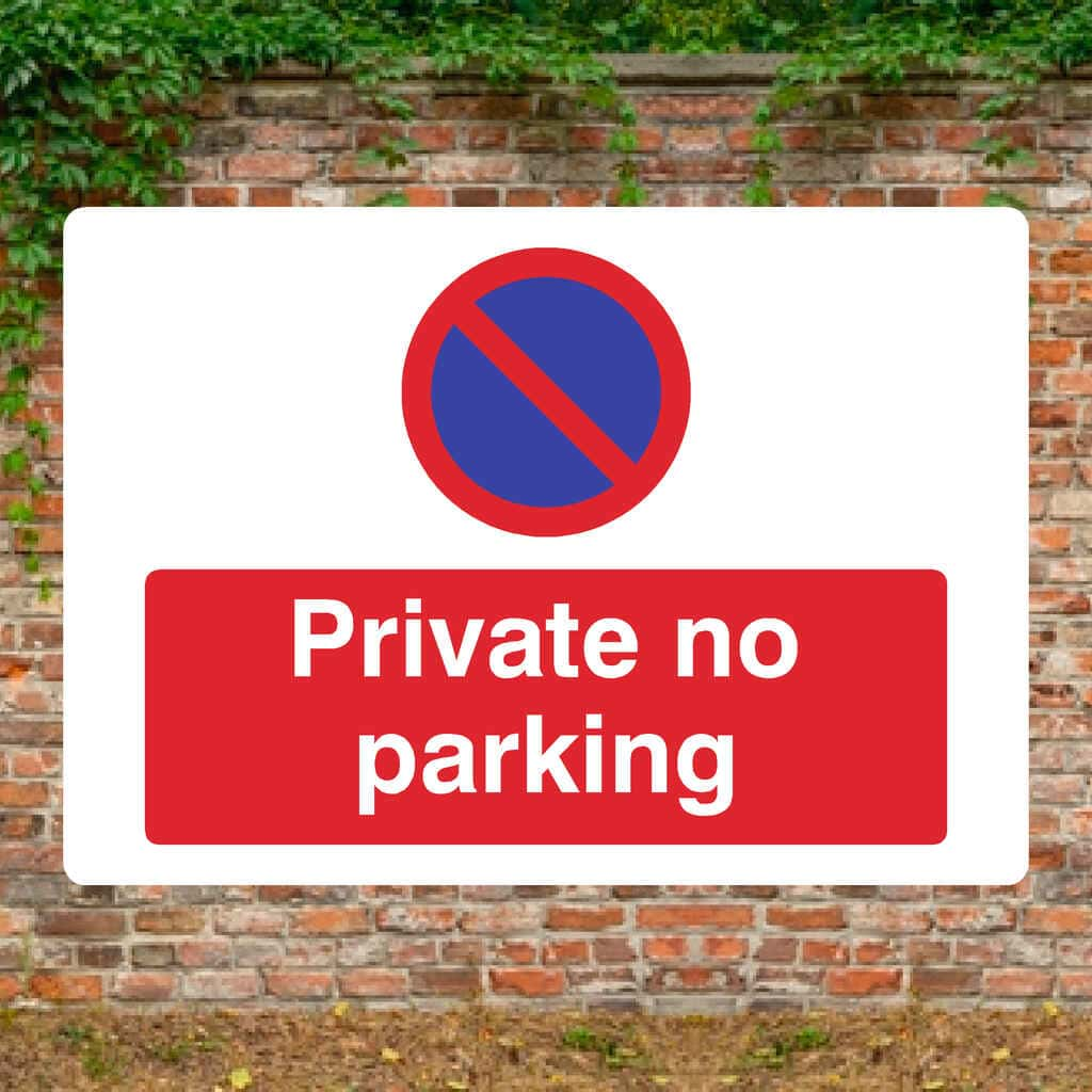 Private No Parking At Any Time Landscape - The Sign Shed