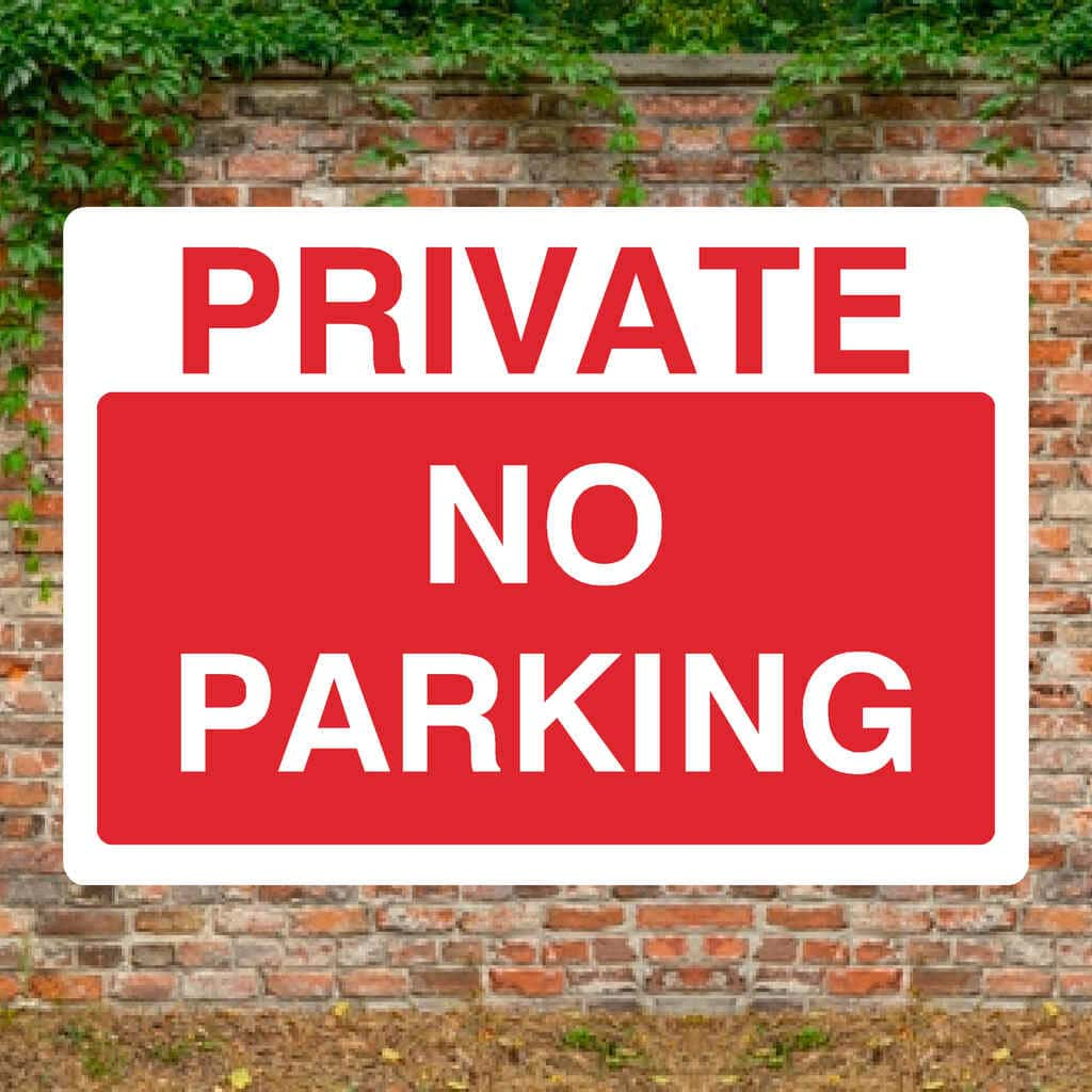 Private No Parking Sign - The Sign Shed