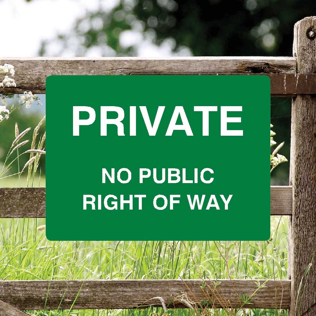 Private No Public Right Of Way Full Colour Sign - The Sign Shed