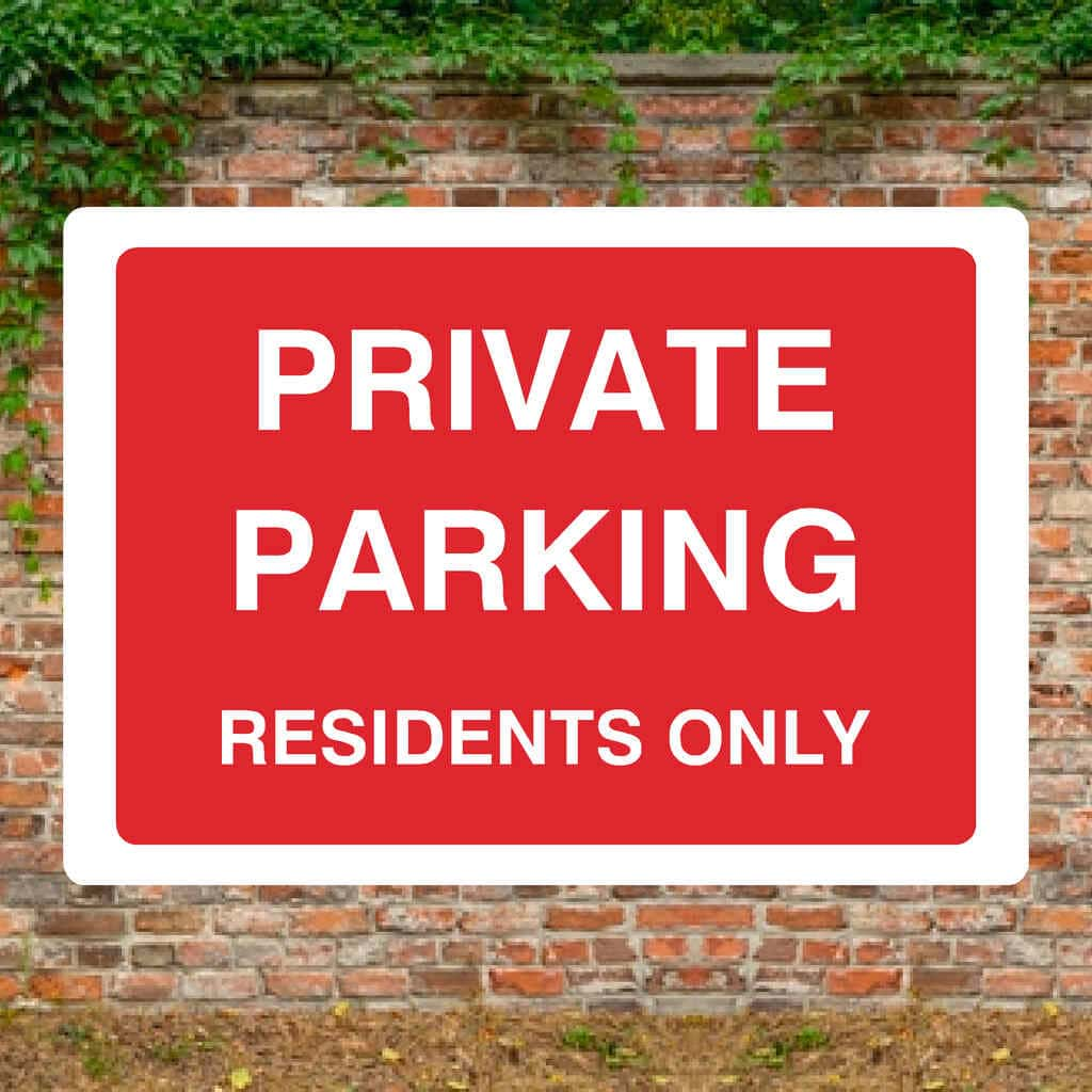 Private Parking Residents Only Sign - The Sign Shed