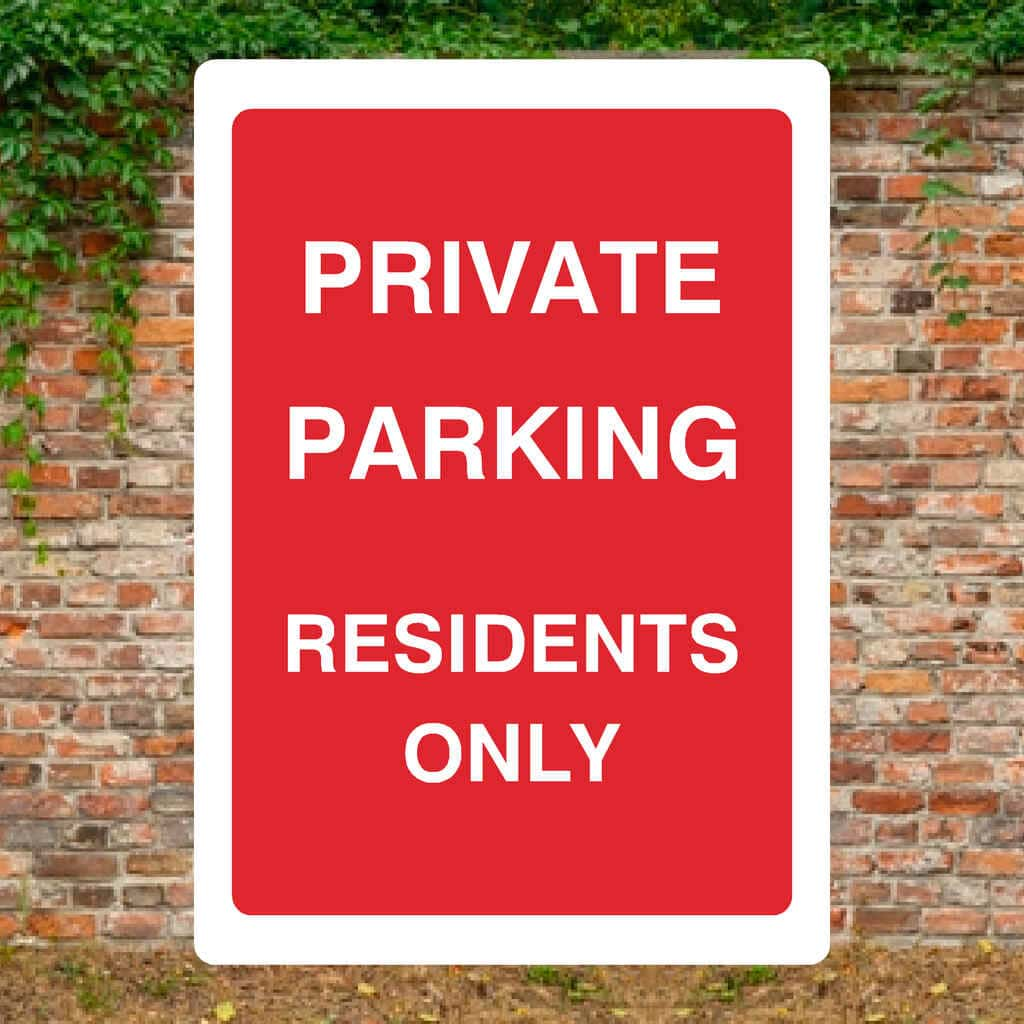 Private Parking Residents Sign - The Sign Shed