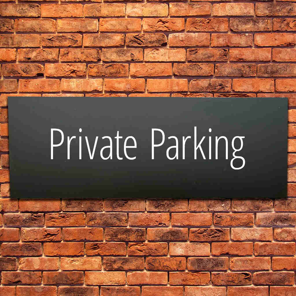 Private Parking Sign Midnight Black Landscape - The Sign Shed