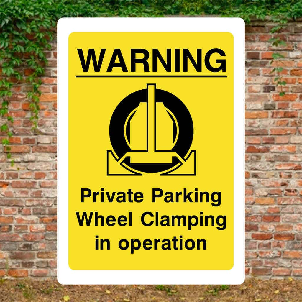 Private Parking Wheel Clamping Sign - The Sign Shed