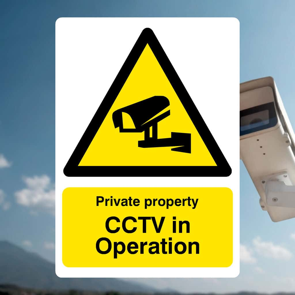 Private Property CCTV In Operation Sign - The Sign Shed