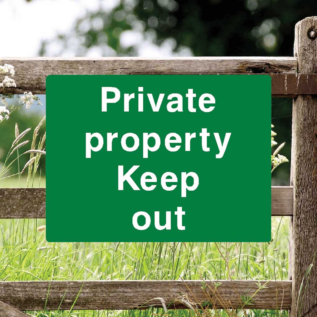 Private Property Keep Out Full Colour Sign - The Sign Shed