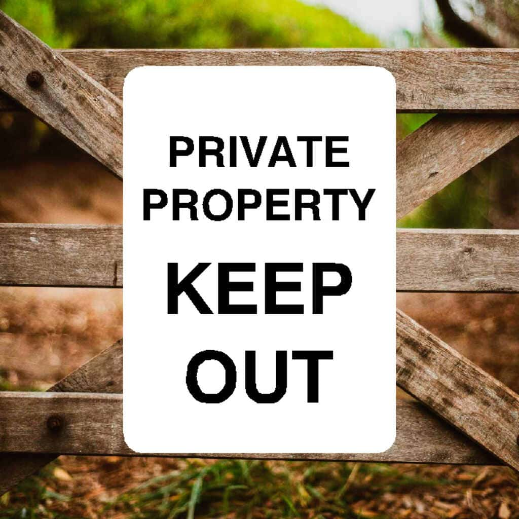 Private Property Keep Out Portrait Sign - The Sign Shed