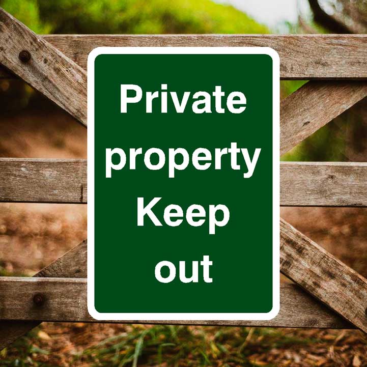 Private Property Keep Out Sign Portrait - The Sign Shed