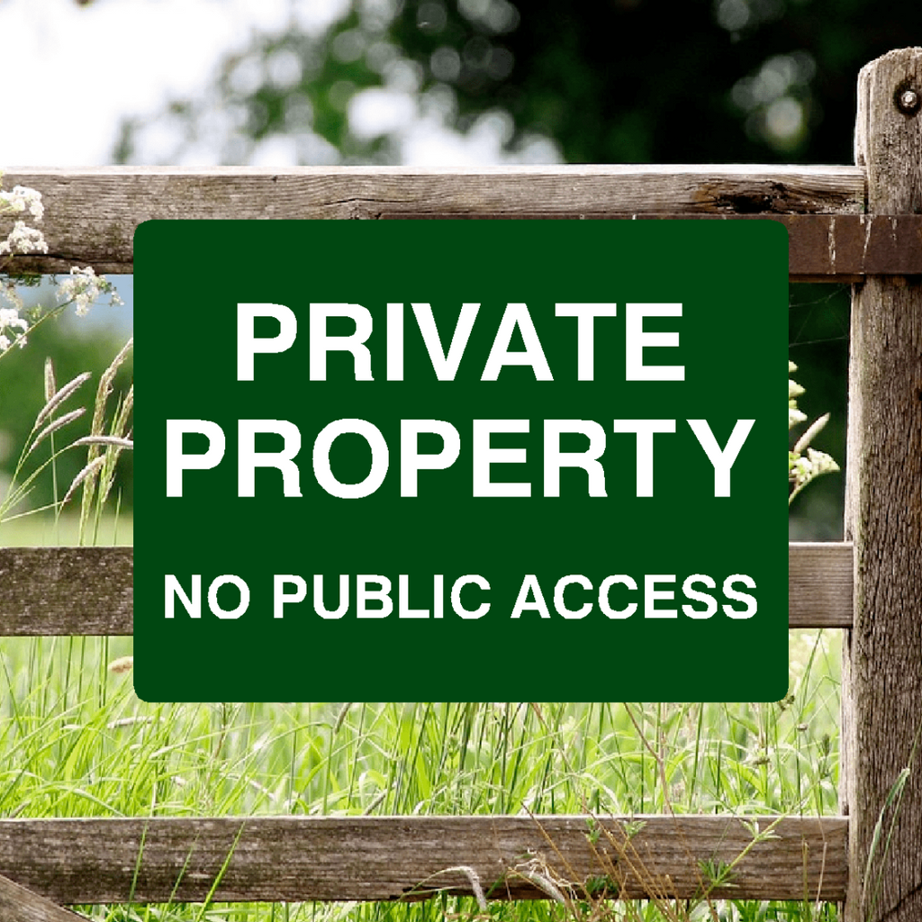 Private Property No Public Access Green 