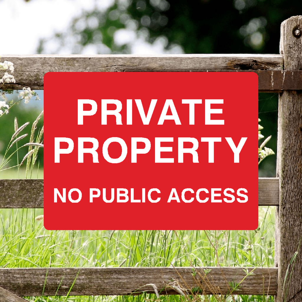 Private Property No Public Access Red