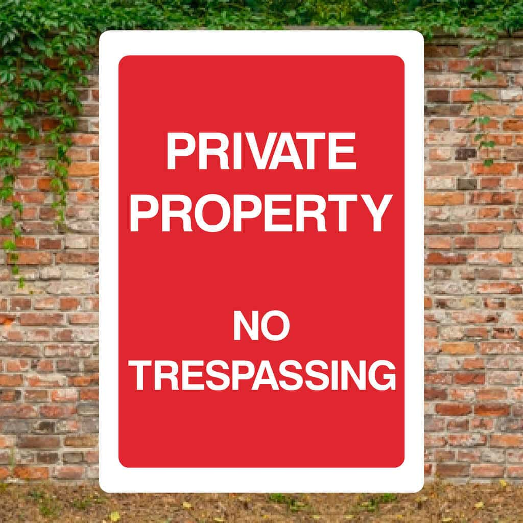 Private Property No Trespassing Sign - The Sign Shed