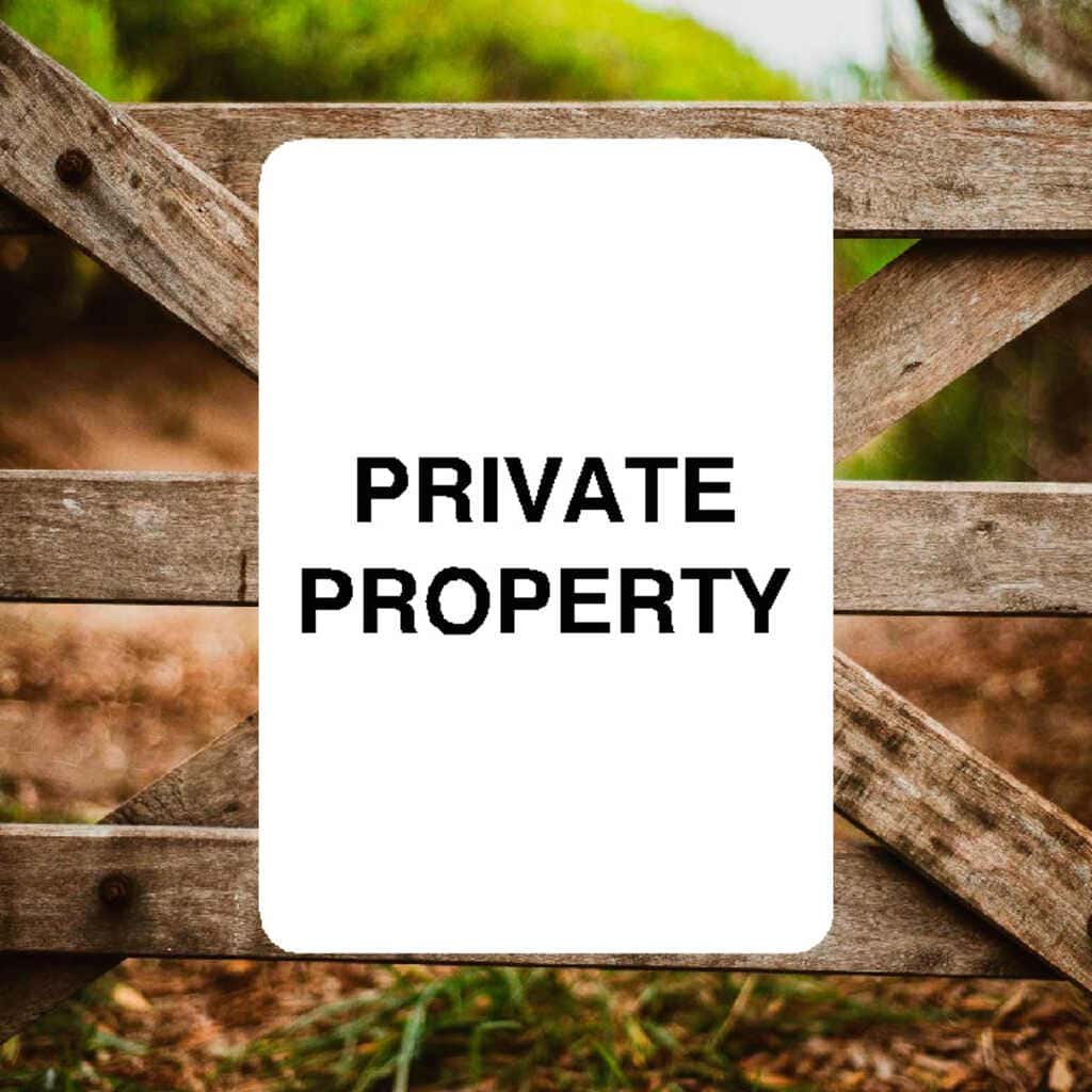 Private Property Portrait Sign - The Sign Shed