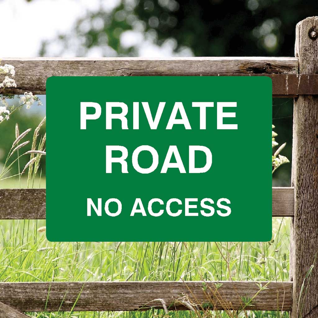 Private Road No Access Full Colour Sign - The Sign Shed