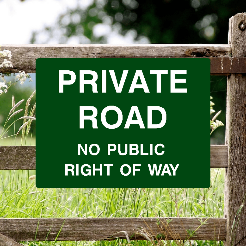 Private Road No Public Right Of Way Green 