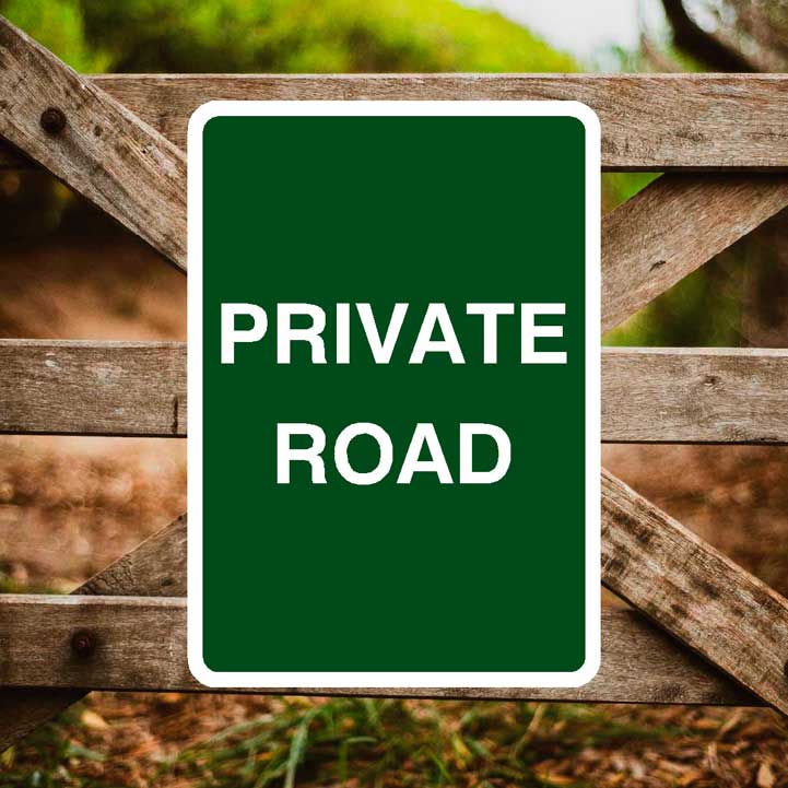 Private Road Portrait - The Sign Shed